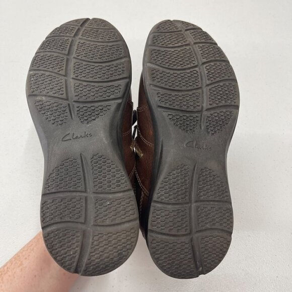 Clarks Cotrell Brown Leather Oxford Business Casual Dress Shoes Mens size 7 - Picture 8 of 8